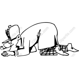 Curiosity in Action: Kneeling Character