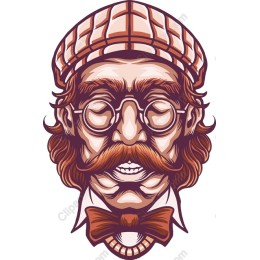 Vintage Mustached Gentleman