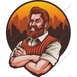 Urban Bearded Man