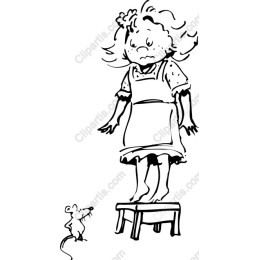 Whimsical Girl and Mouse