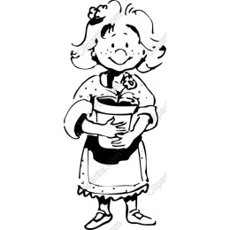 Garden Joy - Cheerful Girl with Potted Plant