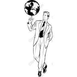 Businessman with Globe