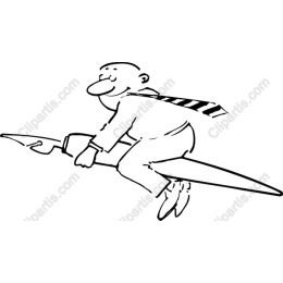 Businessman on a Rocket Pen