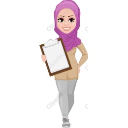 Cheerful Woman in Hijab