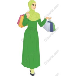 Modern Elegance: Shopping Woman