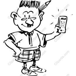 Cheerful Calculator Kid