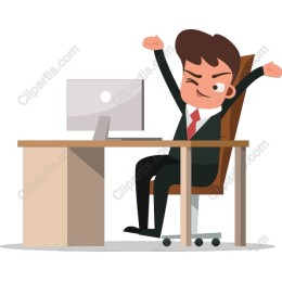 Cheerful Businessman Celebration