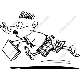 Whimsical Running Boy
