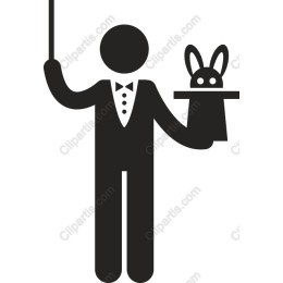 Magician with Bunny in Top Hat