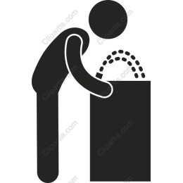 Minimalist Drinking Fountain User