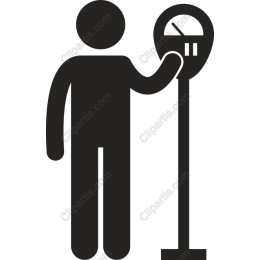 Person Interacting with Parking Meter