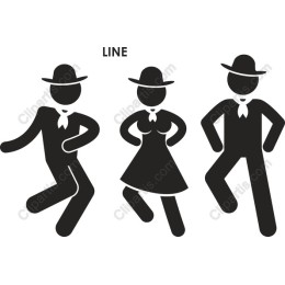 Stylish Retro Line Art Figures