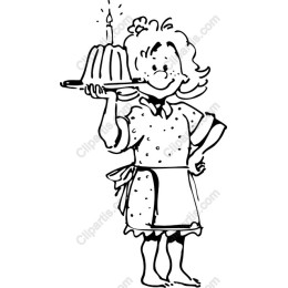 Joyful Girl with Pudding