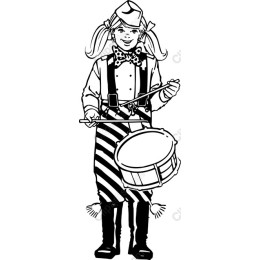Playful Drum Girl