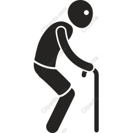 Senior Person with Cane