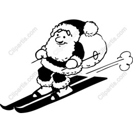 Skiing Santa