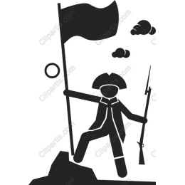 Historical Soldier with Flag