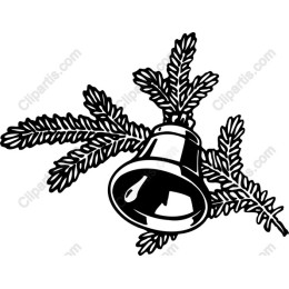 Festive Bell with Pine Branches