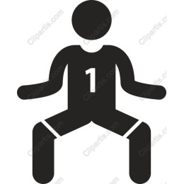 Athlete Icon with Number 1