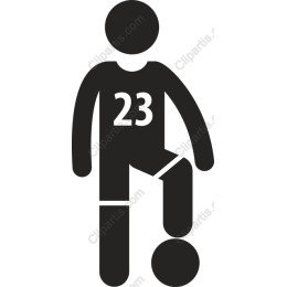 Stylized Soccer Player with Number 23