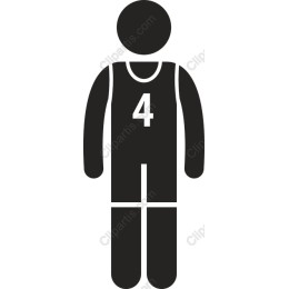 Basketball Player - Jersey Number 4