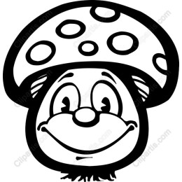 Whimsical Smiling Mushroom