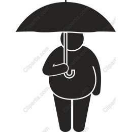 Whimsical Umbrella Holding Character