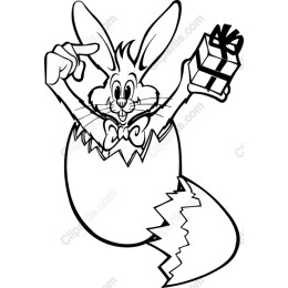 Joyful Bunny Emerging from Egg
