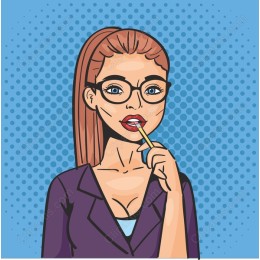 Confident Woman in Glasses