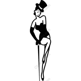 Vintage Burlesque Performer