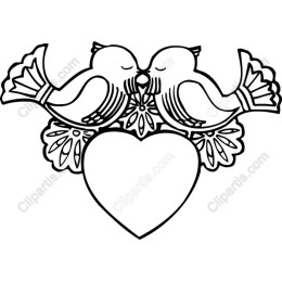 Kissing Birds Heart