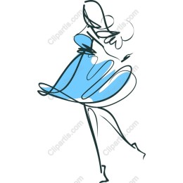 Elegant Woman in Blue Dress