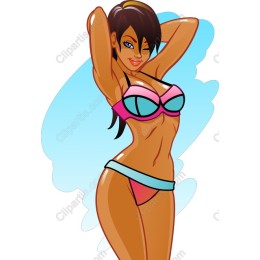 Winking Summer Babe