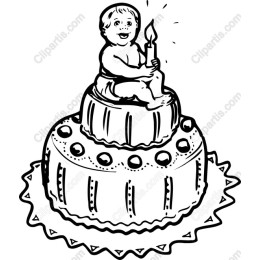 Baby on Birthday Cake