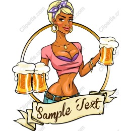 Cheerful Beer Lady