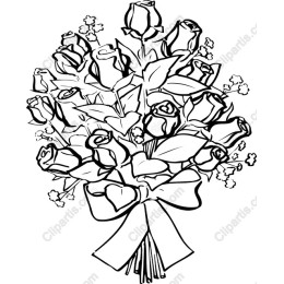 Elegant Hand-Drawn Bouquet of Roses