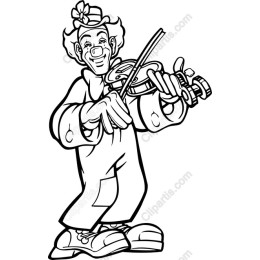 Violin Playing Clown