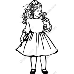 Charming Young Girl with Flowers