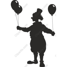 Cheerful Clown with Balloons