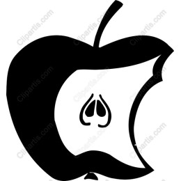Stylized Black Apple