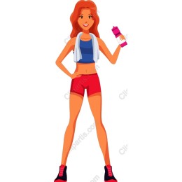 Fit and Fabulous - Active Woman with Dumbbell