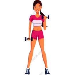 Energetic Fitness - Confident Woman Lifting Dumbbells