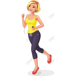 Energetic Jogging Woman