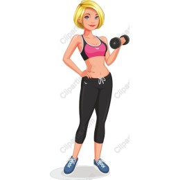 Energetic Fitness - Woman with Dumbbell