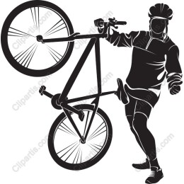 Dynamic Wheelie Cyclist