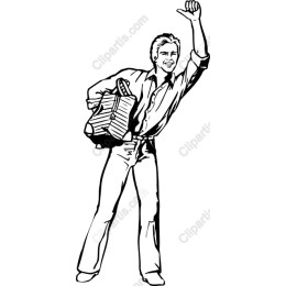 Dynamic Travel - Cheerful Man with Bag