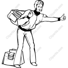 Vintage Traveler Drawing