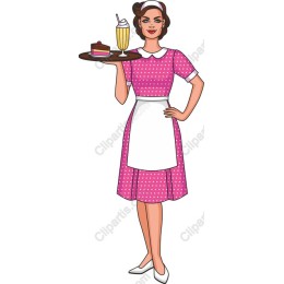 Charming Vintage Waitress