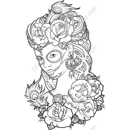 Intricate Day of the Dead Floral