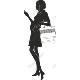 Chic Pregnant Woman Shopping